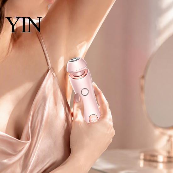 Body Hair Grooming Tool Women Electric Shaver with 2 Heads, Bikini Trimmer Razor LED Display, Removal Epilator for Face Eyebrow Underarms Legs