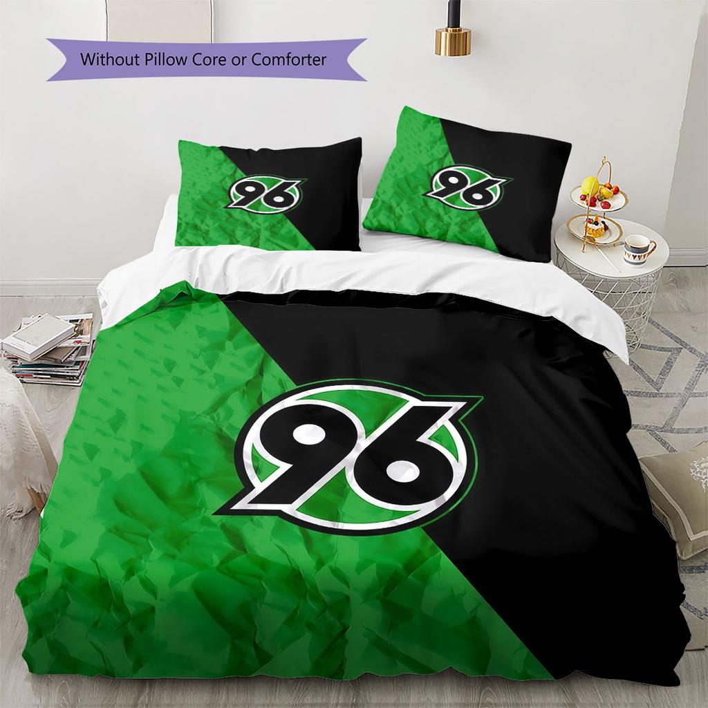 Hannover 96 Pattern Bedding,Quilt Set Quilt Cover Pillowcase Home Birthday Gift(1 * duvet cover + 2 * pillowcase, without core)