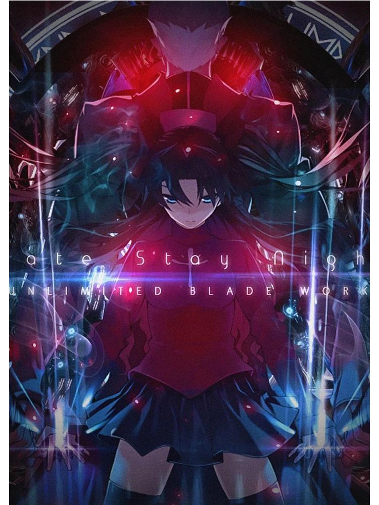 Fate Stay Night Giappone Anime Film Poster Kawaii Tela Pittura Immagine Della Parete Per I Bambini Soggiorno Decorazione Della Casa
