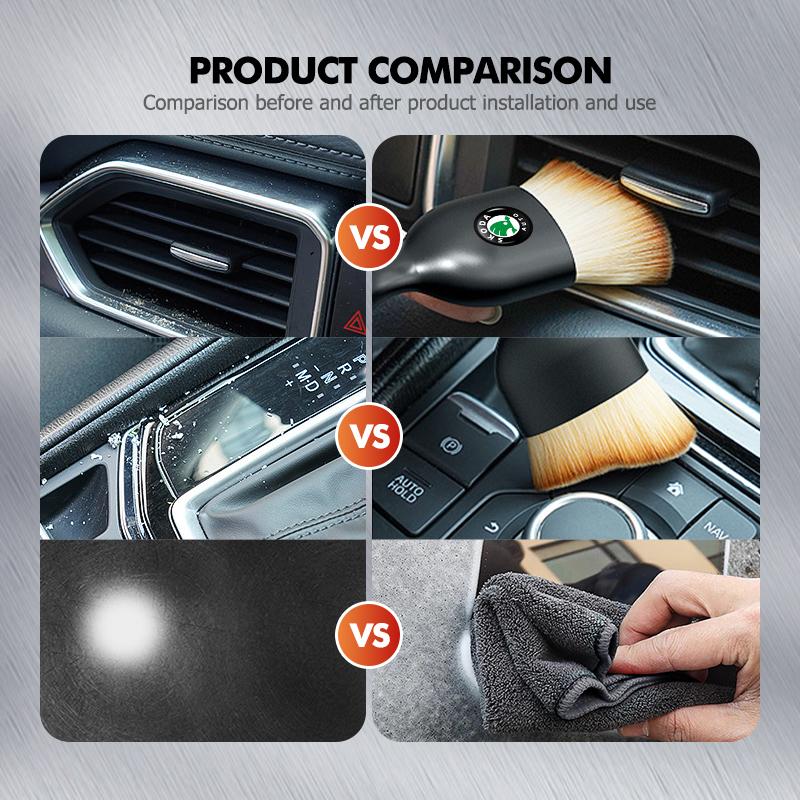 Car Detailing Soft Wool Brush Dashboard Gap Cleaning Dust Remove Wash Towel For Skoda Kodiaq Fabia Kamiq Karoq Octavia 2 3 Rapid udcx63