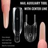 Dual Nail Forms 60Pcs Transparent Rocket Shape Full Cover Durable Nail Molds for Professional Nail Art Home Manicure Salon