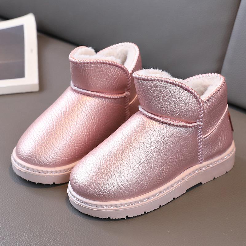 Children's Snow Boots Boys' Cotton Boots 2024 New Winter Piled Thickened Girls' Cotton  Children's Baby Warm Shoes