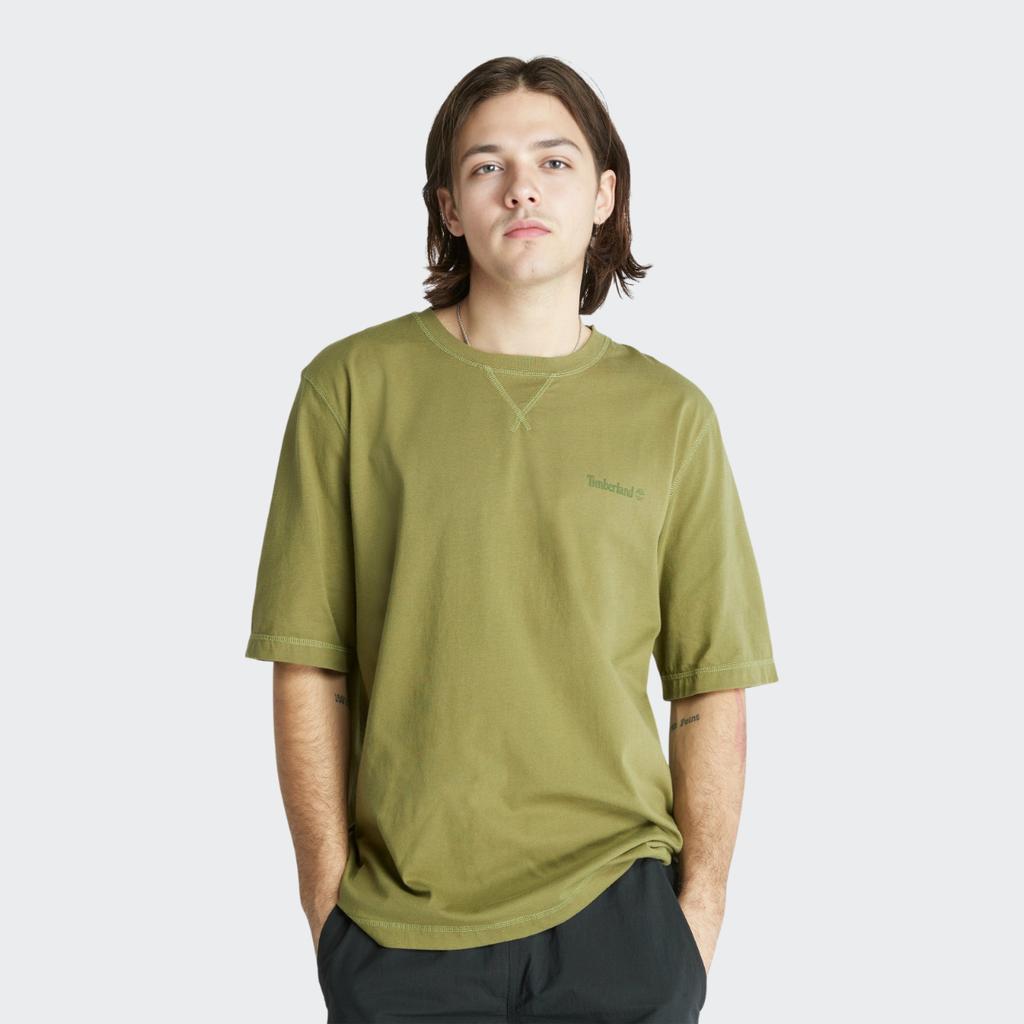 Timberland Solid Color UV Protection Breathable Crew Neck Short Sleeve T-Shirt Men Tops Avocado-Green A68RS-V46