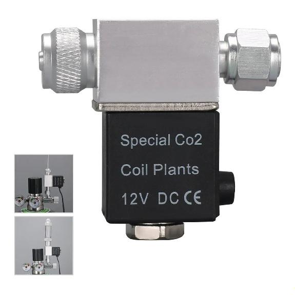 Aquarium CO2 Single and Double Head Solenoid Valve, Wanyin ZRDR Low Temperature Solenoid Valve DIY Automatic Switch Solenoid Valve