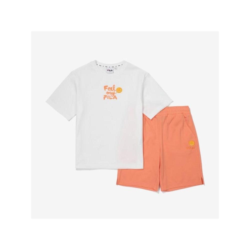 

[fila Kids] Smile Graphic Short Sleeve Shorts Set Up Fk2fsf2202x Owh q0zFk2fsf2202xOwh OFFWHITE/100
