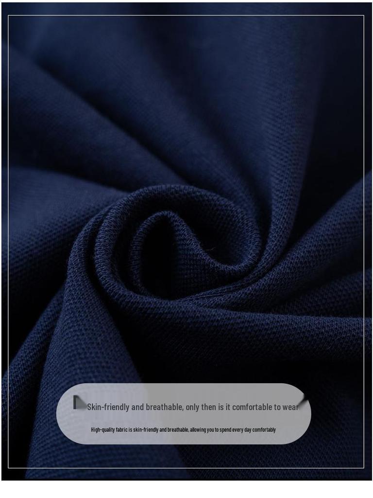 Boys' Autumn Long-Sleeve Cotton Polo Shirt with Turn-Down Collar