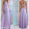 Sexy Women Multi-worn V-neck Wrap Around Design Robe Maxi Dress