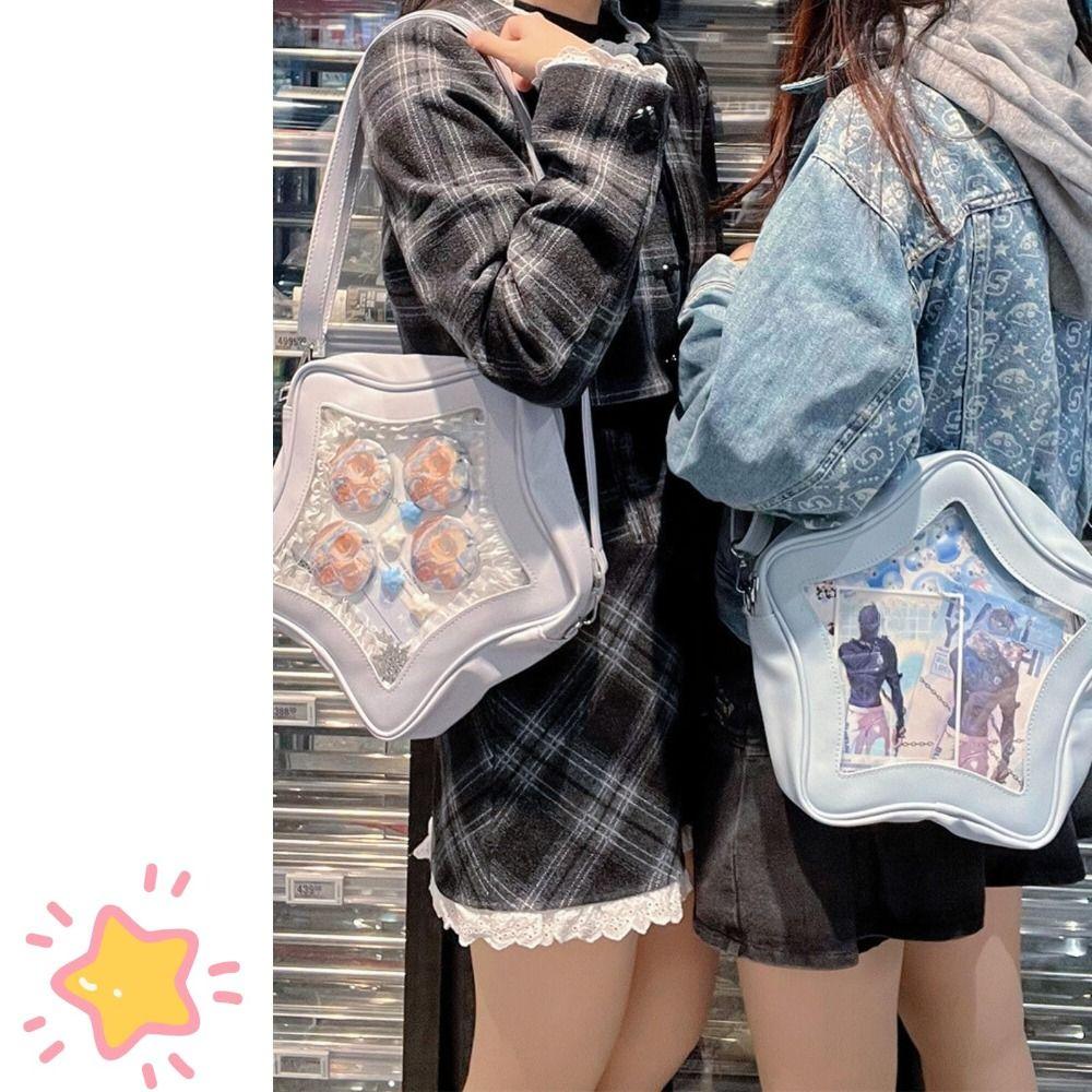 Batoh ve tvaru hvězdy Vodotěsný Přední kapsa Průhledný batůžek Taška přes tělo Sladká Cool Pikantní Dívka Školní taška Taška