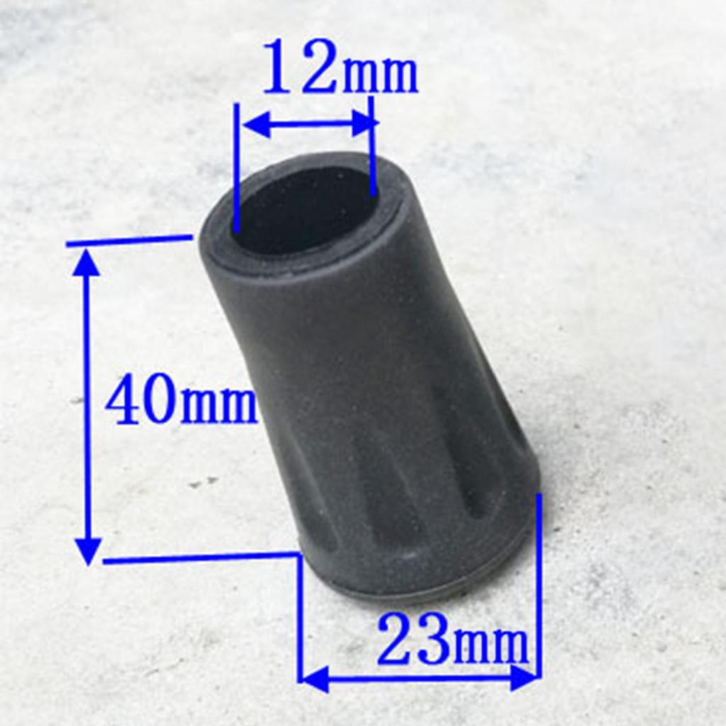 18x Walking Stick Tips,Hiking Pole Tips Protection Rubber Feet 12mm Diameter Trekking for