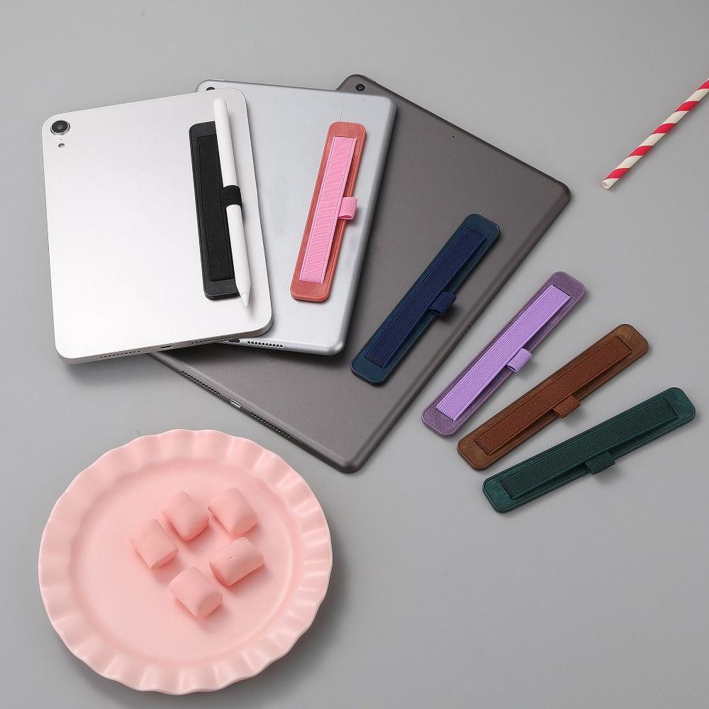 Anti-loss Tablet Hand-Strap PU Leather Pencil Holder Stylus Pen Sleeve  for Tablet Phone eReader