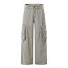 Mens Loose Straight Leg Cargo Pants Streetwear Vintage Multi-Pocket Casual Trousers