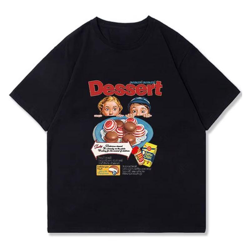 Cotton Hip Hop T Shirt Unisex American Vintage Print Loose All Match Harajuku Letter Tees Summer Y2K Retro Casual Tops New