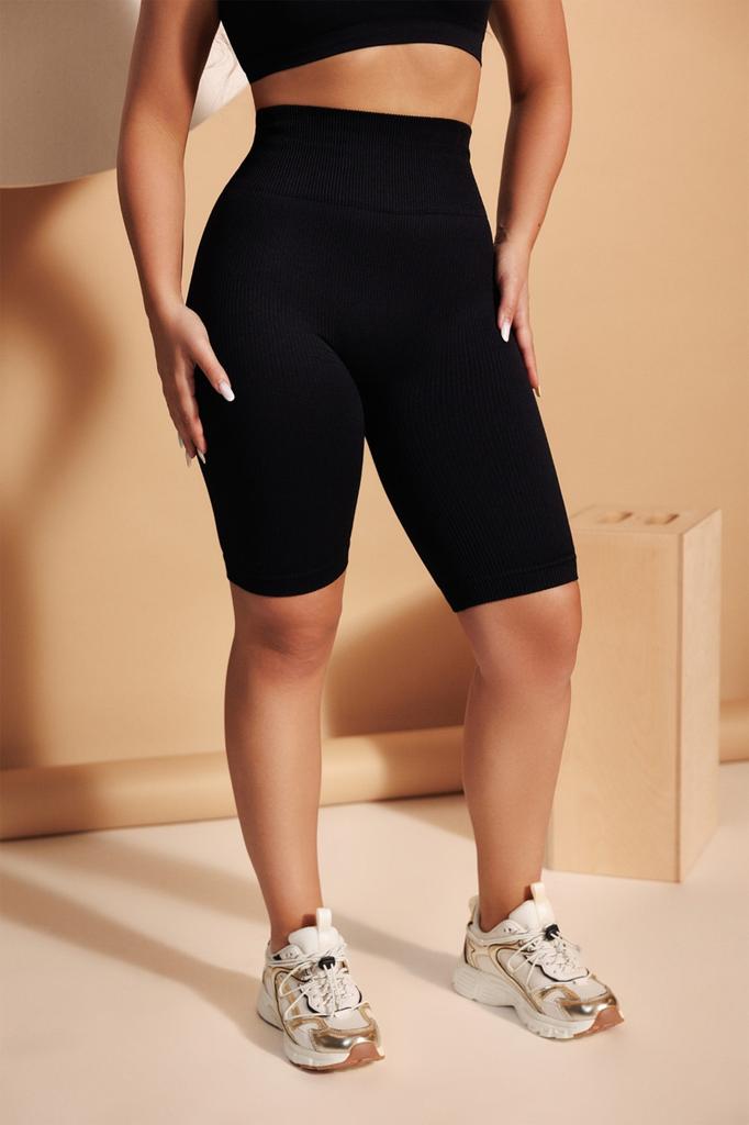 Laura Baldini High Waist Shorts Women Fashion Athletic Casual Black