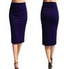 Solid Color Pencil Skirt with Hip Wrap Solid Color Sheath Pencil One-Step Skirt