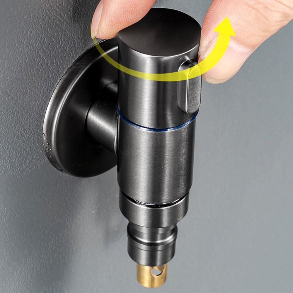 G1/2 Washing Machine Faucet Quick Opening Small Space Faucet Stainless Steel Water Tap  Bathroom
