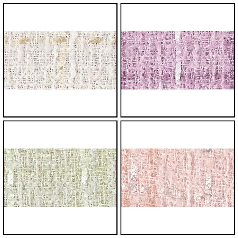 Woolen Tweed Fabric French Style Polyester Plaid Woven Tweed Fabric DIY Sewing Autumn Winter Suits Handbag Coat Clothing Dress