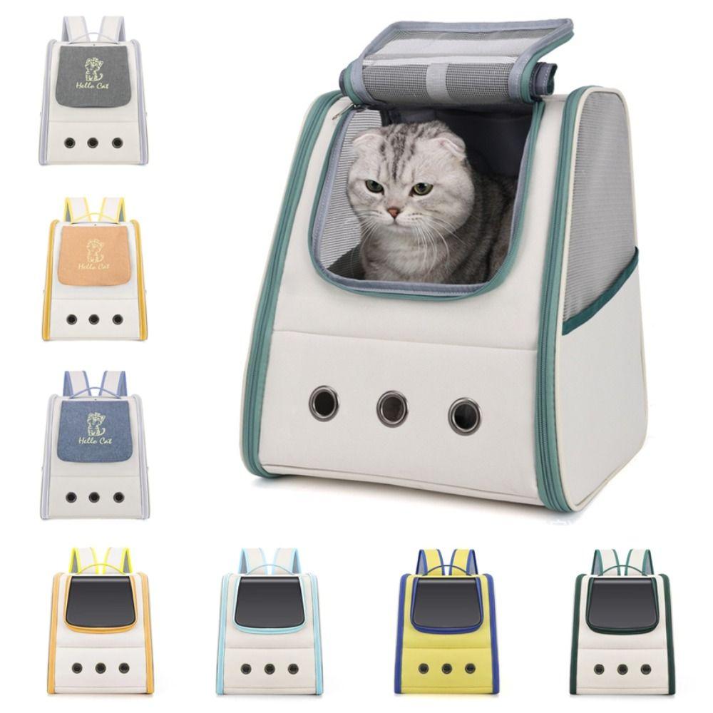 Carrying Pet Backpack Breathable Cat Bag Lightweight Pet Double Shoulder Bag Cat