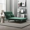 Sofa Bed 4 in 1 with Sleep Function Velvet Look 183x98.5cm Green
