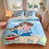 Crayon Shinchan Adventure Print 3Pcs Bedding Setduvet Cover With 2 Bedropillowcase Home Birthday Gift