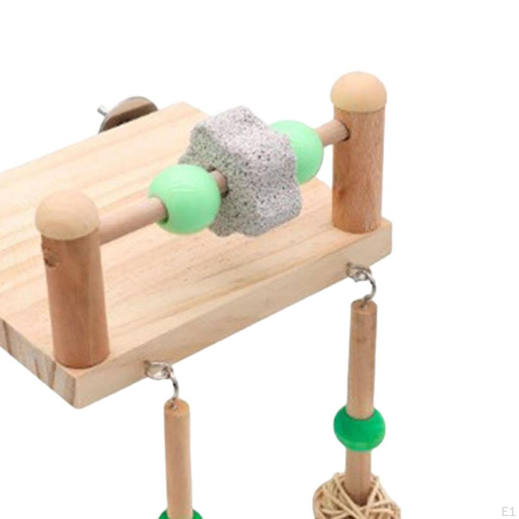 Wooden Bird Parrot Perch, Chewing Toy, Perch Toy for Budgie Guinea Pig