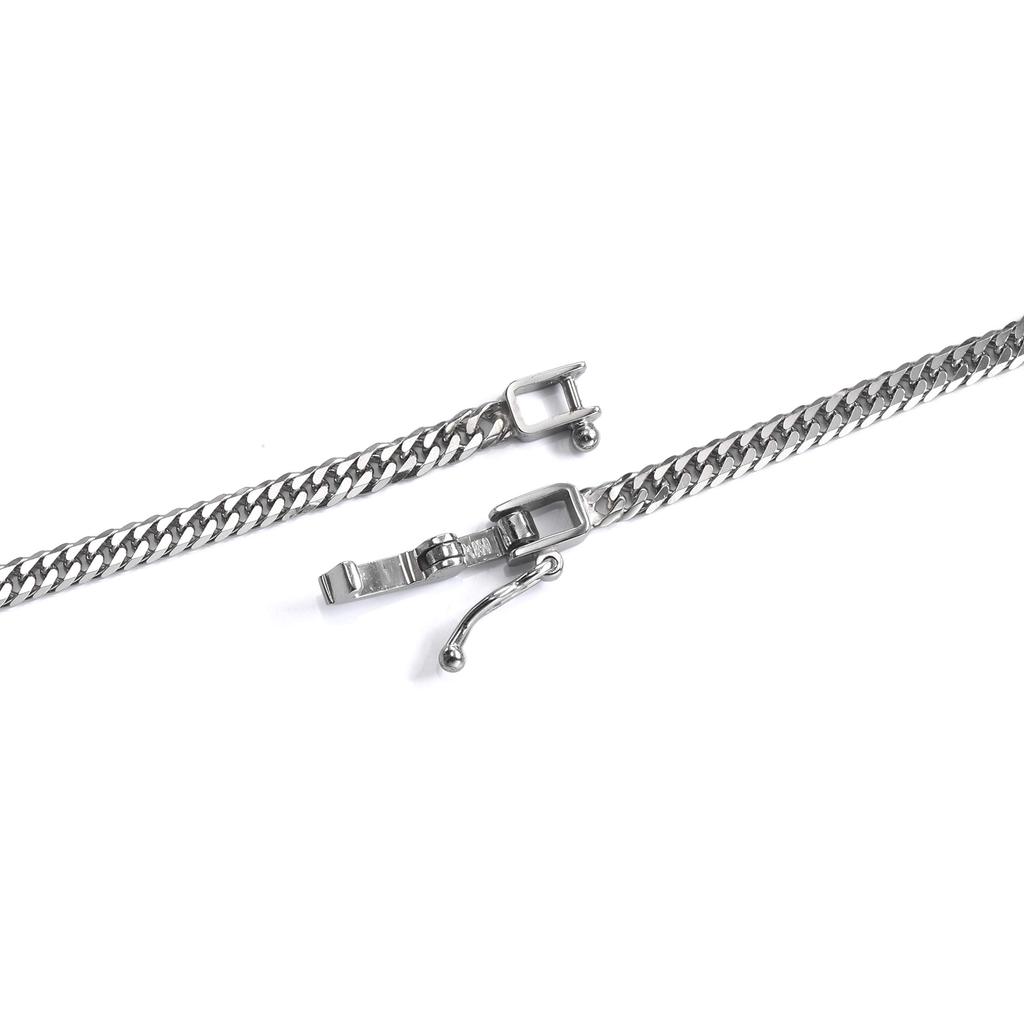 Platinum 850 Kihei Bracelet 6 Sides Double 18cm Pt850 Mint Certification Mark Platinum Chain [Speranza] 4.5g