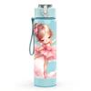 1PC Little Pink Ballerina Girl Print 750ml Color Plastic Sports Water Bottle Leakproof Flip Straw Lid Suitable for Sports Office Home Use