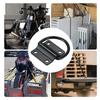 Heavy-Duty Bolt On D Rings Tie Down Securing Set of 6, Carbon Steel Swivel Rings with Four Hole Mounting Plate for Truck Bed Cargo & Trailer Tie Down