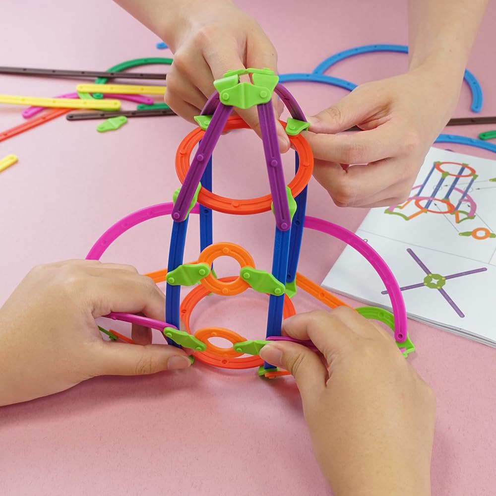 GeoStix 3D Building Toys  Educational Toys  Ages 5+  148 Piece Set