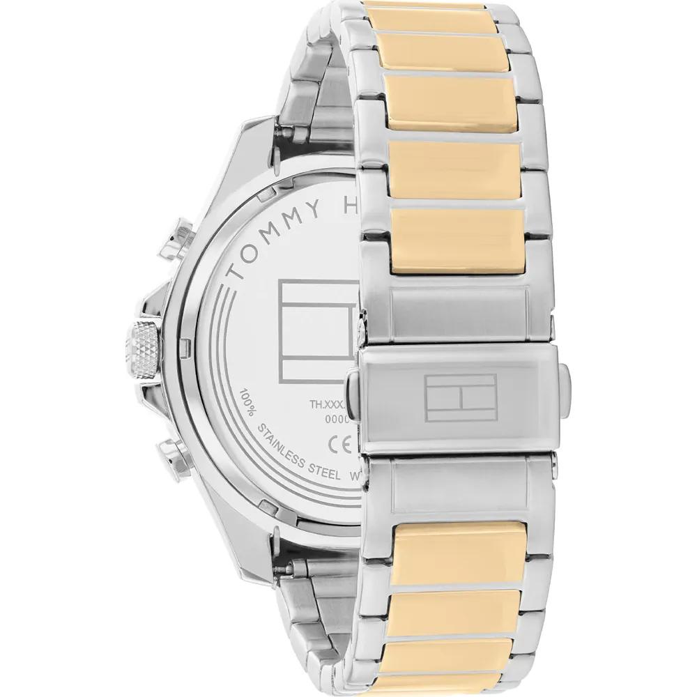 Tommy Hilfiger Herren-Chronograph Grüne Lünette Zweifarbige Armbanduhr 1792079