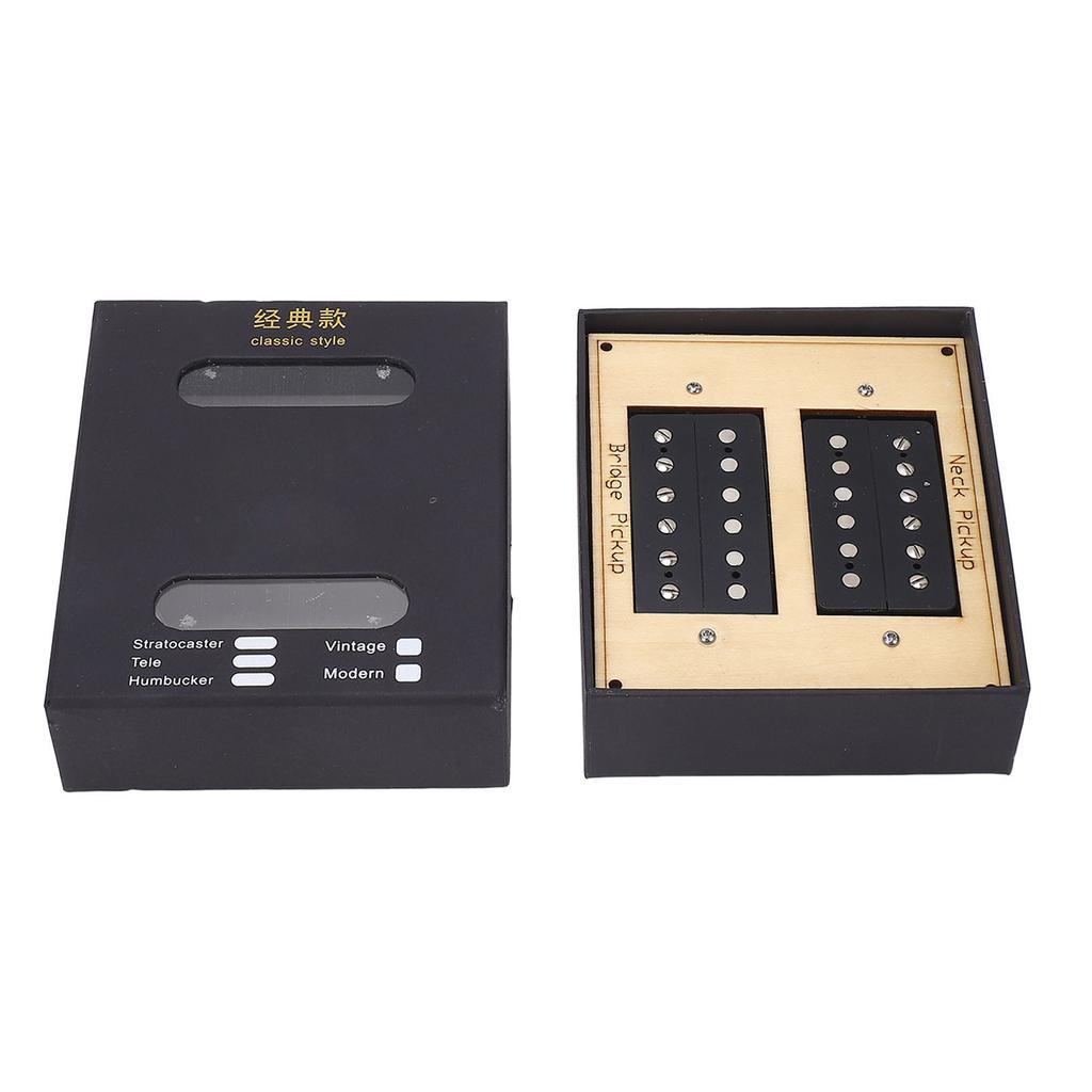 Alnico 5 Magnet Humbucker Pickup Replacement Maple Housing Double Coil Bridge Pickup for Electric Guitar