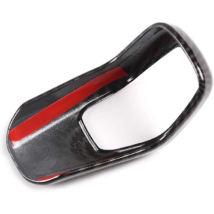 ABS Plastic Car Center Console Gear Shift Knob Cover Trim for Land Rover Defender 110 2020 (Carbon Fiber Style)