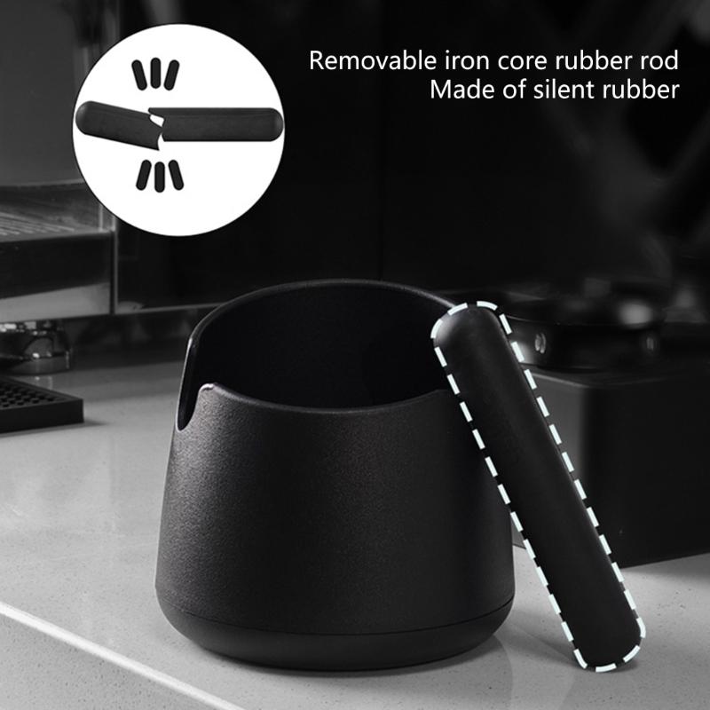 High Capacity Coffee Grounds Bin Thickened Plastic Construction Anti Tip Base Quiet Operation Kitchen Accessories