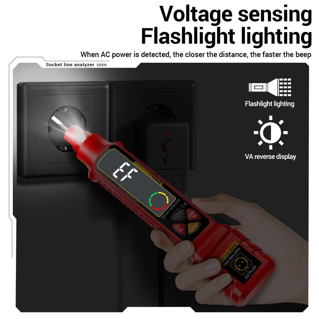 Stromkreis-Finder Intelligenter Steckdosenprüfer Mit LED-Anzeige & Licht 2-300V Elektrischer Stromkreis-Tracer Für Zuhause Stromversorgung Wohnmobil Wohnwagen