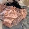 Women's Silky Satin Panties Sexy Invisible Lace Briefs Low Waist Bikini Underwear Seamless Breathable Underpants