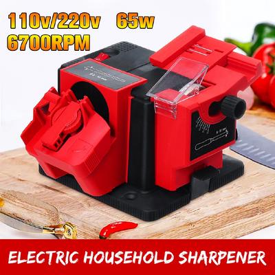 65W Multifunction Electric Knife Sharpener Drill Sharpening Machine Knife And Scissor Sharpener Household Grinding Tool
