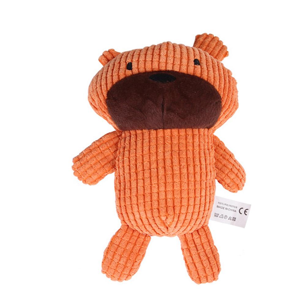 

1pc-Animal designed pet chew plush toy, bite resistant and durable, suitable for dogs to interact and play with оранжевый