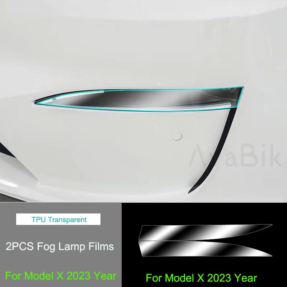 TPU Blackened Headlight Taillight Foglight Protective Film for Tesla Model X  For Model S 2024 Black Color Changing Films