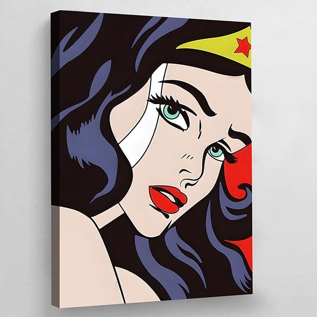 Colorful Pop Art Canvas Comic Woman Poster And Prints Modern Girls Canvas Painting Pictures Mural Wall Art Home Decor Unframed