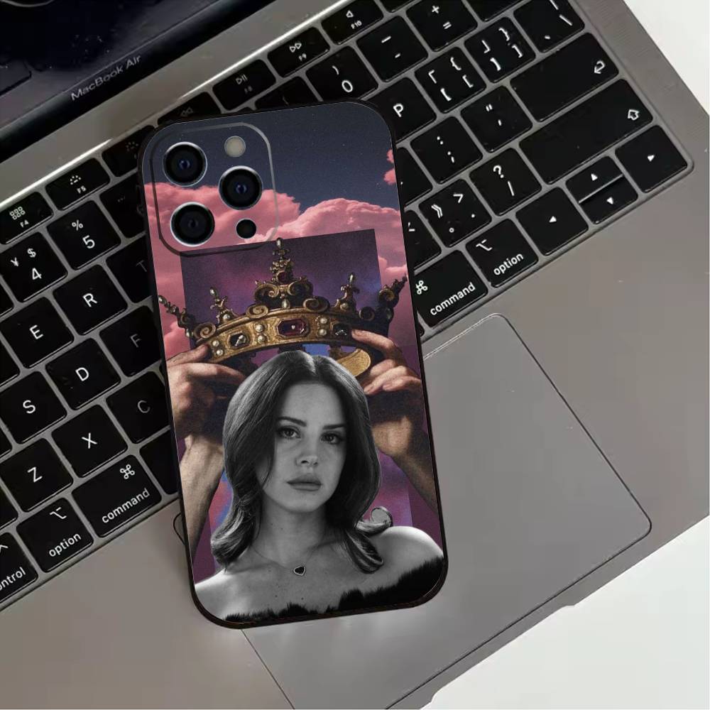 L-Lana D-Del Rey Phone Case For iPhone 17,16,15,14,13,12,11 Plus,Pro Max,XS,Soft Silicone Black Cover