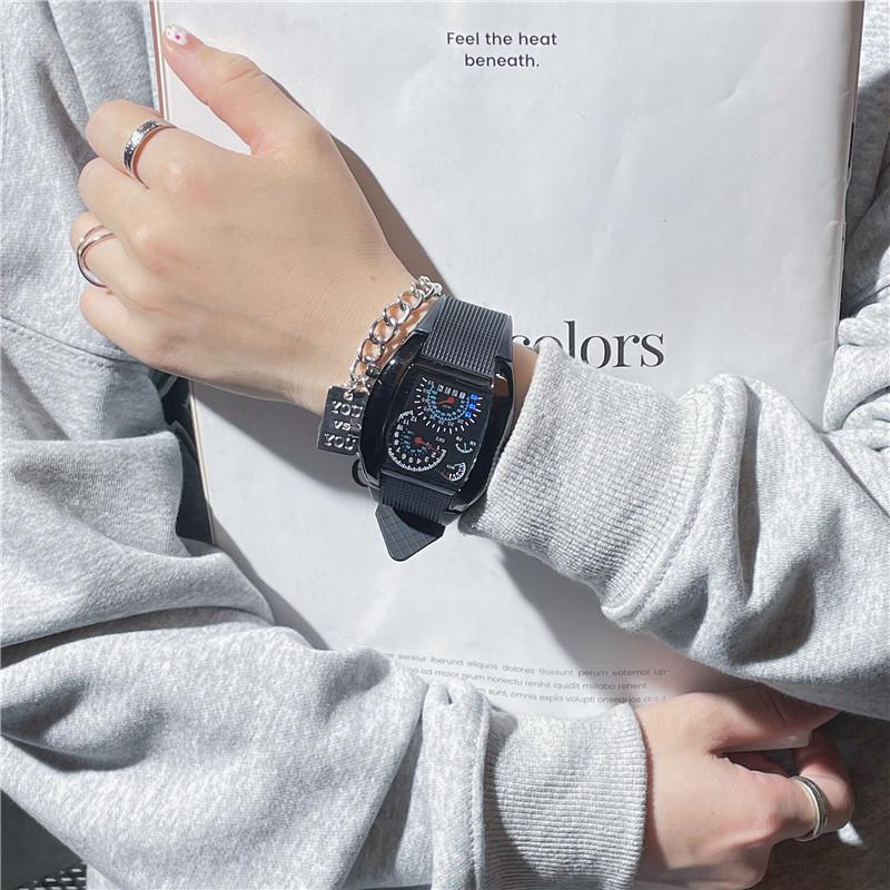 Fashion Men's Sports Wristwatch Set Racing Dashboard Dial Design LED Electronic Watch Creative Digital Watch Clock for Male Teen