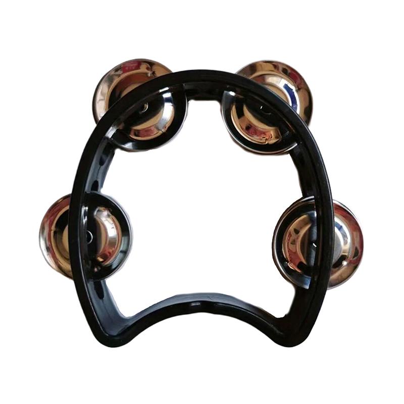 1Pc Plastic Percussion Tambourine For Adults Hand Tambourine Musical Instrument 4 Bells On Abs Tambourine Musical Rhythm Instrum