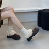 2026 New Spring Autumn Women Fur Lining Mary Jane Shoes Concise Short Plush Shoes Eelgant Dress Thick Heel Leather Pumps Shoes