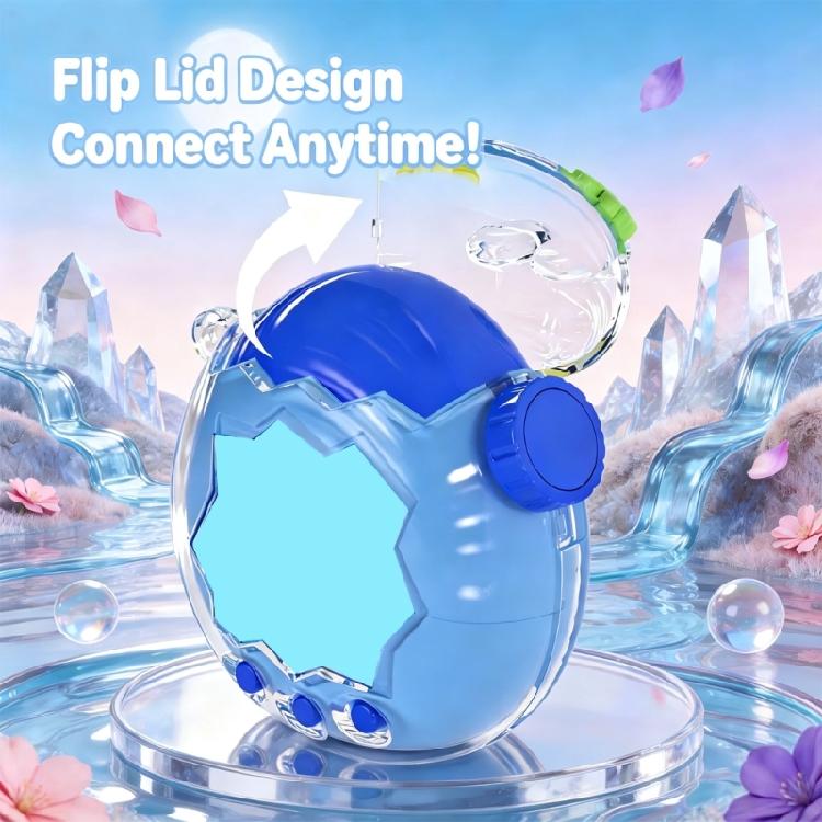 Handheld Game Console Shell Accessory for Paradise Virtual Pet Device, PC Cover with Ear Top Styling and Matching Button Piece Set