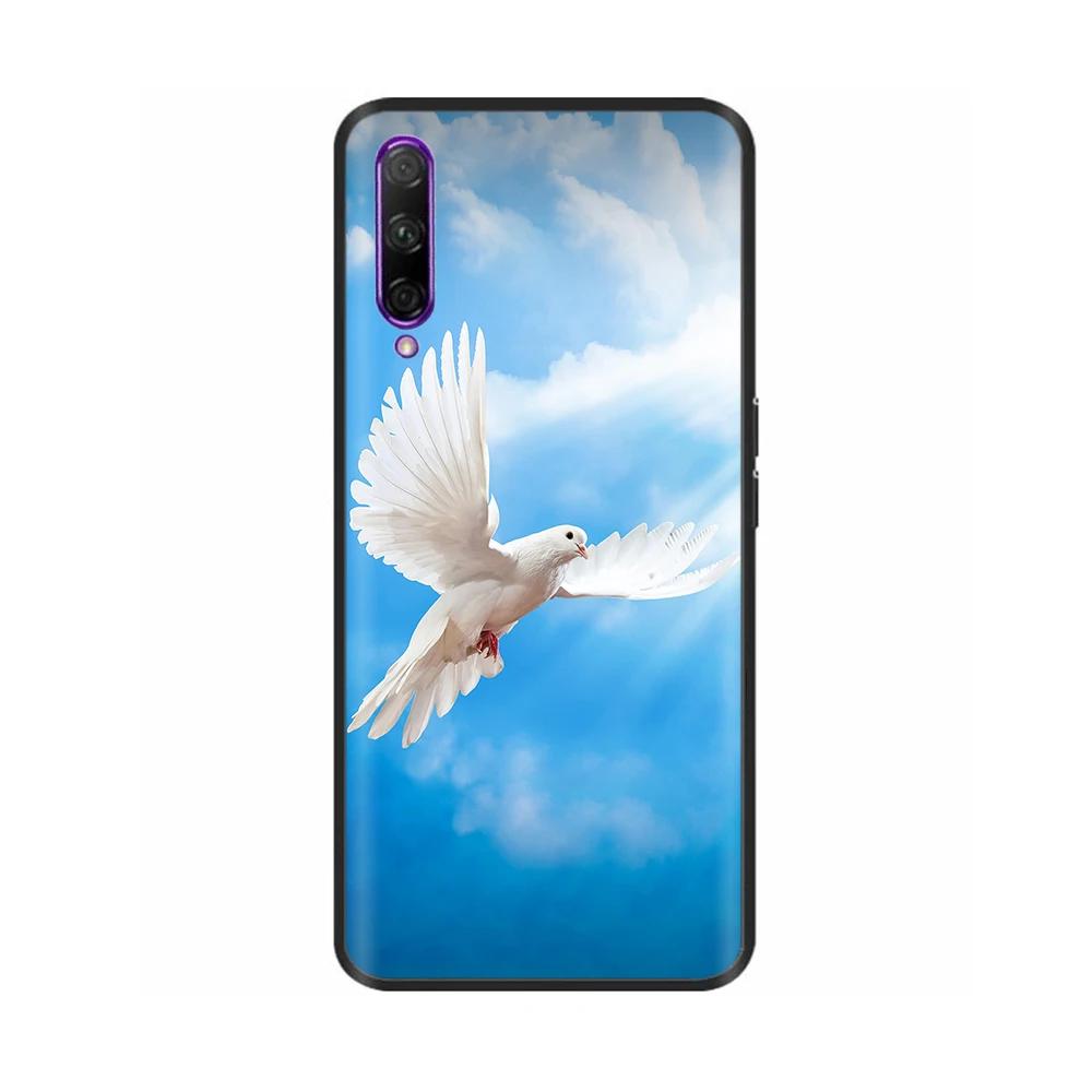 Black Silicone Case For Huawei P Smart Pro Case Cute Soft Cover for Huawei P Smart Pro Fundas PSmart Pro Protective Shell Capas