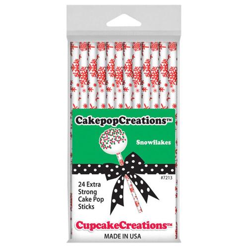 CCC Cake Pop Sticks 15cm 24pk (Snowflakes)