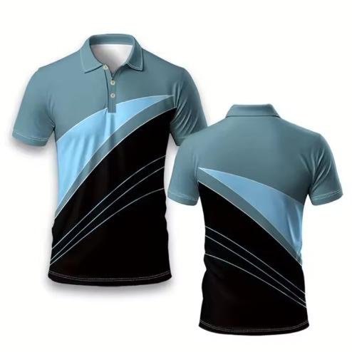 Men's Short-sleeved Polo Shirt Summer Large-size Sportswear Striped Polo Shirt Men's Fashion T-shirt Casual Short-sleeved Pol