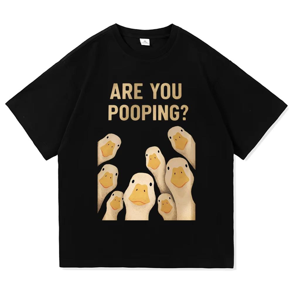 

Excuse Me Are You Pooping T Shirt 2026 Funny Duck Fashion Men/women Clothing Harajuku High Quality Tops Cotton TShirts Vintage S разноцветный