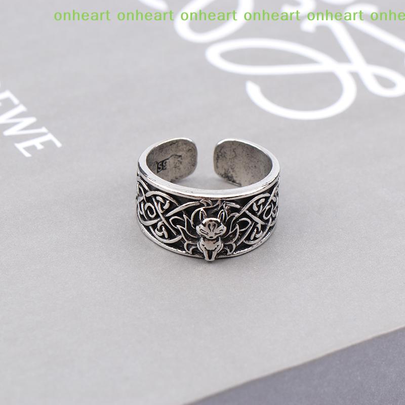 [C]Vintage Nine Tailed Fox Rings For Women Men Trendy Ring Jewelry Gifts Adjustable