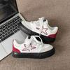 Retro platform white shoes women's spring and summer new round head casual lace-up board shoes women's tide