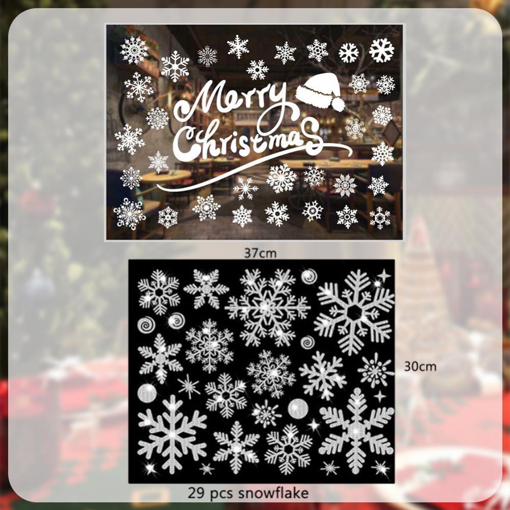Elk Window Stickers 3d Festive Design Wall Stickers Snowflake Window Stickers Decorative Wall Joy Atmosphere Home Decor Stickers